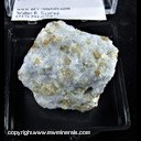Mineral Specimen: Fluorellestadite in blue Calcite from Crestmore Quarries, Crestmore, Riverside County, California Mineral Specimen: Fluorellestadite in blue Calcite from Crestmore Quarries, Crestmore, Riverside County, California