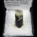 Mineral Specimen: Tourmaline from Stak Nala, Haramosh Mts., Skardu District, Baltistan, Gilgit-Baltistan, Pakistan