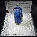 Mineral Specimen: Tanzanite from Karo Mine, Merelani Hills, Lelatema Mts, Arusha Region, Tanzania Mineral Specimen: Tanzanite from Karo Mine, Merelani Hills, Lelatema Mts, Arusha Region, Tanzania