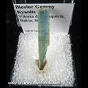 Mineral Specimen: Kyanite variety: Bicolor, Gemmy from Vitoria da Conquista, Bahia, Brazil Mineral Specimen: Kyanite variety: Bicolor, Gemmy from Vitoria da Conquista, Bahia, Brazil