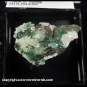 Mineral Specimen: Atacamite, Calcite on Goethite from Daye Iron Mine, Hubei Province, China
