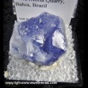 Mineral Specimen: Dumortierite Included in Quartz from Vaca Morta (Dead Cow) Quarry, Bahia, Brazil Mineral Specimen: Dumortierite Included in Quartz from Vaca Morta (Dead Cow) Quarry, Bahia, Brazil
