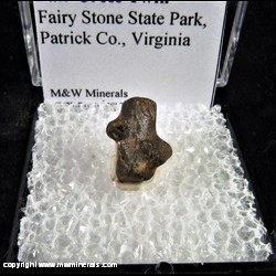 Mineral Specimen: Staurolite Twin from Fairy Stone State Park, Patrick Co., Virginia