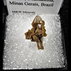 Mineral Specimen: Monazite-(Ce) Twinned Crystals from Sao Joao da Chapada, Diamantina, Jequitinhonha valley, Minas Gerais, Brazil Mineral Specimen: Monazite-(Ce) Twinned Crystals from Sao Joao da Chapada, Diamantina, Jequitinhonha valley, Minas Gerais, Brazil