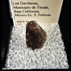 Mineral Specimen: Axinite-(Fe) from Mina Raza, Los Gavilanes, Municipio de Tecate, Baja California, Mexico, Ex. S. Pullman