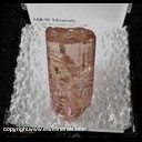 Mineral Specimen: Tourmaline from Morro Redondo, Coronel Murta, Jequitinhona Valley, Minas Gerais, Brazil Mineral Specimen: Tourmaline from Morro Redondo, Coronel Murta, Jequitinhona Valley, Minas Gerais, Brazil