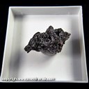 Mineral Specimen: Natrojarosite on Phosphosiderite from Lavra do Tome, Conselheiro Pena, Minas Gerais, Brazil, Ex. Luiz Menezes, (micro mount box - 25 x 25 mm)