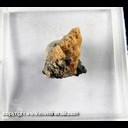 Mineral Specimen: Barbosalite from Lavra do Eduardo, Conselheiro Pena, Minas Gerais, Brazil, Ex. Luiz Menezes (micromount box - 22 x 22 mm)