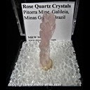 Mineral Specimen: Rose Quartz Crystals from Pittora Mine, Galileia, Minas Gerais, Brazil