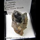 Mineral Specimen: Cassiterite, Quartz from St. Agnes, Cornwall, England, Ex. Norm Woods