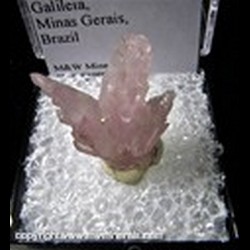 Mineral Specimen: Rose Quartz Crystals from Pittora Mine, Galileia, Minas Gerais, Brazil Mineral Specimen: Rose Quartz Crystals from Pittora Mine, Galileia, Minas Gerais, Brazil
