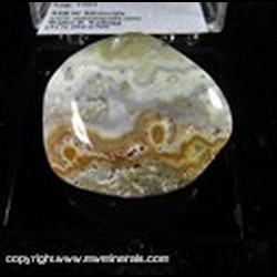 Mineral Specimen: Agate variety: Sowbelly with Included Silver and/or Sphalerite from Creede, Mineral Co., Colorado, Coll. Aug. 1993, M. & W. Kellogg Mineral Specimen: Agate variety: Sowbelly with Included Silver and/or Sphalerite from Creede, Mineral Co., Colorado, Coll. Aug. 1993, M. & W. Kellogg