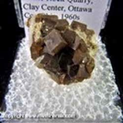 Mineral Specimen: Fluroite variety: Rootbeer from Clay Center, Ottawa Co., Ohio, Ex. Norm Woods Mineral Specimen: Fluroite variety: Rootbeer from Clay Center, Ottawa Co., Ohio, Ex. Norm Woods