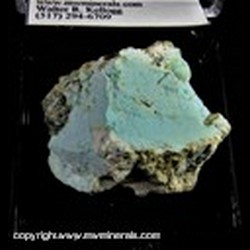 Mineral Specimen: Gibbsite (copper stained) from Copper Mountain, Box Elder Co., Utah, Collected by J. Seibel Mineral Specimen: Gibbsite (copper stained) from Copper Mountain, Box Elder Co., Utah, Collected by J. Seibel