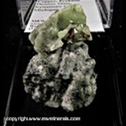 Mineral Specimen: Copper on Prehnite from Phoenix Mine, Keweenaw Co., Michigan