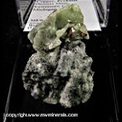 Mineral Specimen: Copper on Prehnite from Phoenix Mine, Keweenaw Co., Michigan Mineral Specimen: Copper on Prehnite from Phoenix Mine, Keweenaw Co., Michigan