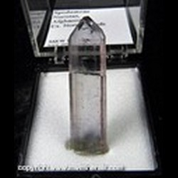 Mineral Specimen: Spodumene variety: Kunzite from Nuristan, Afghanistan, Ex. Norm Woods Mineral Specimen: Spodumene variety: Kunzite from Nuristan, Afghanistan, Ex. Norm Woods