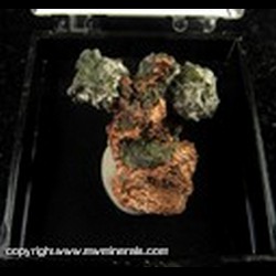 Mineral Specimen: Silver/Copper Haflbreed (sealed for preservation, chisel mark on back) from Ridge Mine, Ontonagon Co., Michigan