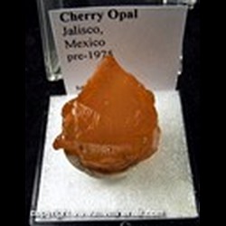 Mineral Specimen: Opal variety: Cherry from Jalisco, Mexico, pre-1975 Mineral Specimen: Opal variety: Cherry from Jalisco, Mexico, pre-1975