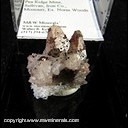 Mineral Specimen: Hematite and Chalcopyrite on Calcite (XL terminations incomplete) from Pea Ridge Mine, Sullivan, Iron Co., Misssouri, Ex. Norm Woods