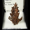 Mineral Specimen: Copper Crystals from Pinal Co., Arizona, Ex. Norm Woods