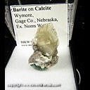 Mineral Specimen: Barite on Calcite from Wymore, Gage Co., Nebraska, Ex. Norm Woods
