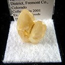 Mineral Specimen: Calcite from Howard, Cotopaxi district, Fremont Co., Colorado, collected in 2001, Ex. Norm Woods Mineral Specimen: Calcite from Howard, Cotopaxi district, Fremont Co., Colorado, collected in 2001, Ex. Norm Woods