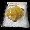 Mineral Specimen: Calcite (yellow) from Pershing Mine, Knoxville, Marion Co., Iowa, Ex. Norm Woods Mineral Specimen: Calcite (yellow) from Pershing Mine, Knoxville, Marion Co., Iowa, Ex. Norm Woods