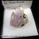 Mineral Specimen: Amethyst variety: Phantom with minor Pyrite from Guerrero (likely Taxco de Alacon), Mexico, Ex. Norm Woods from Perky Minerals