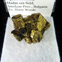 Mineral Specimen: Chalcopyrite from Mogilata deposit, Septemvri mine, Madan ore field, Smolyan Province, Bulgaria, Ex. Norm Woods