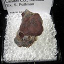 Mineral Specimen: Cassiterite variety: Wood Tin with Specular Hemaite from Izzenhood Ranch, Lander Co., Nevada, Ex. S. Pullman