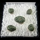 Mineral Specimen: Pumpellyite-Mg variety: Greenstone variety: Turtleback, naturally polished by wave action from Lake Superior lakeshore, Keweenaw Co., Michigan Mineral Specimen: Pumpellyite-Mg variety: Greenstone variety: Turtleback, naturally polished by wave action from Lake Superior lakeshore, Keweenaw Co., Michigan