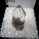 Mineral Specimen: Brookite included in Quartz from Diamantina, Minas Gerais, Brazil