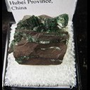 Mineral Specimen: Atacamite, Calcite from Daye Iron Mine, Hubei Province, China