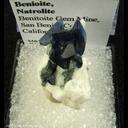 Minerals Specimen: Benitoite, Natrolite from Benitoite Gem Mine, San Benito County, California Minerals Specimen: Benitoite, Natrolite from Benitoite Gem Mine, San Benito County, California