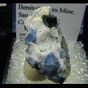 Minerals Specimen: Benitoite, Neptunite, Natrolite from Benitoite Gem Mine, San Benito Co., California Minerals Specimen: Benitoite, Neptunite, Natrolite from Benitoite Gem Mine, San Benito Co., California