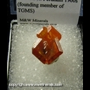 Minerals Specimen: Wulfenite from Old Yuma Mine, Tucson Mts., Pima Co., Arizona R. Fordham 1960s(founding member of TGMS) Minerals Specimen: Wulfenite from Old Yuma Mine, Tucson Mts., Pima Co., Arizona R. Fordham 1960s(founding member of TGMS)