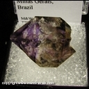 Minerals Specimen: Smoky Quartz and Amethyst from Jenipapo, Itinga, Minas Gerais, Brazil Minerals Specimen: Smoky Quartz and Amethyst from Jenipapo, Itinga, Minas Gerais, Brazil