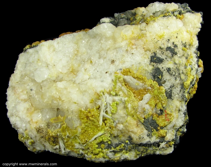 Mineral Specimen: Mimetite variety: Campylite from Dry Gill Mine, Caldbeck Fells, Cumberland, Cumbria, England