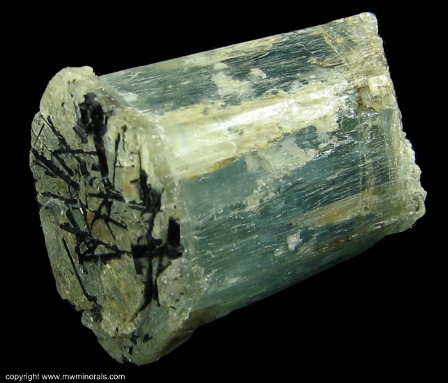 Mineral Specimen: Schorl Tourmaline on Aquamarine from Mimoso do Sul Mine, Mimoso do Sul, Espirito Santo, Brazil