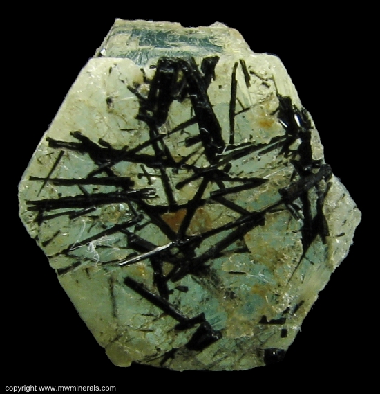 Mineral Specimen: Schorl Tourmaline on Aquamarine from Mimoso do Sul Mine, Mimoso do Sul, Espirito Santo, Brazil