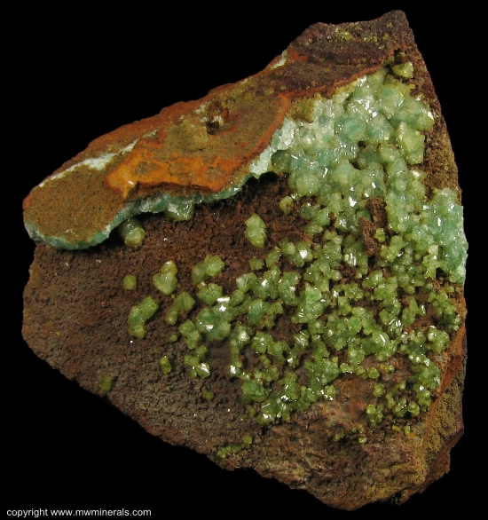 Mineral Specimen: Cuprian Adamite from Mina Ojuela, Mapimi, Durango, Mexico