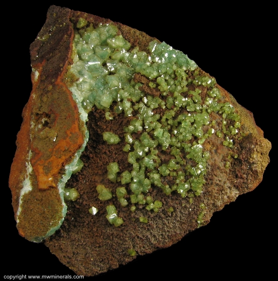 Mineral Specimen: Cuprian Adamite from Mina Ojuela, Mapimi, Durango, Mexico