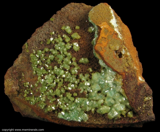 Mineral Specimen: Cuprian Adamite from Mina Ojuela, Mapimi, Durango, Mexico