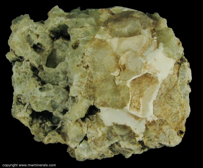 Mineral Specimen: Datolite and Prehnite from Copper Falls Mine, Copper Falls, near Eagle Harbor, Keweenaw County, Michigan, USA