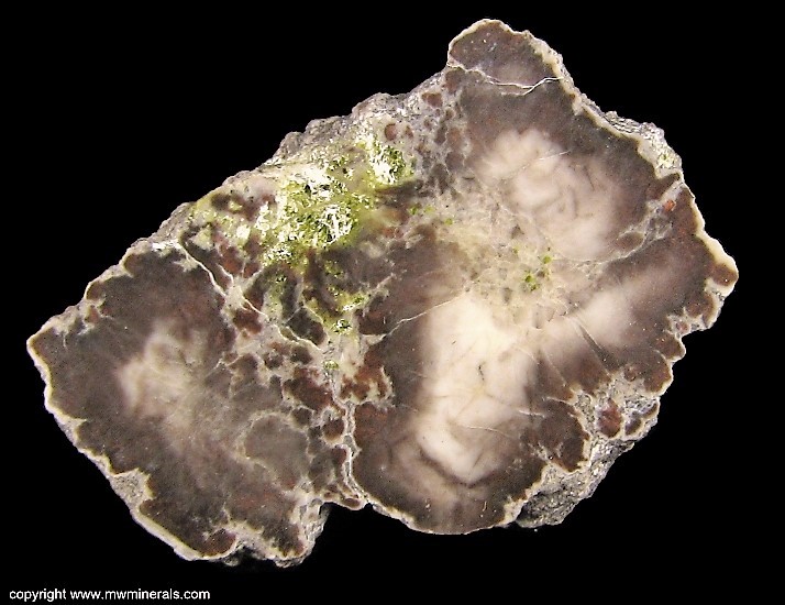 Mineral Specimen: Datolite with Epidote from Flint Steel Mine, Ontonagon County, Michigan, USA
