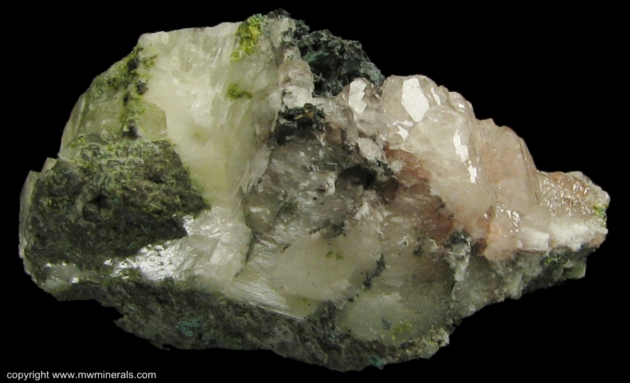 Mineral Specimen: Calcite with Included Copper from Ontonagon County, Michigan, USA