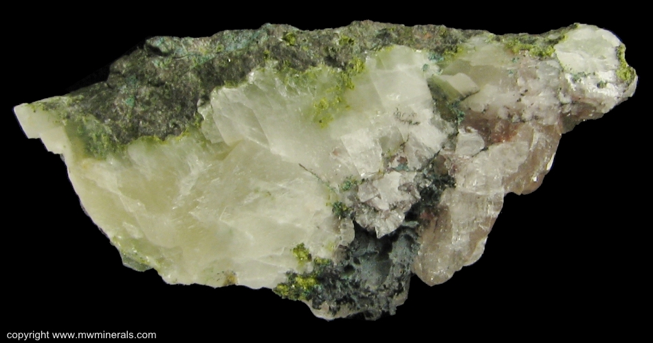 Mineral Specimen: Calcite with Included Copper from Ontonagon County, Michigan, USA