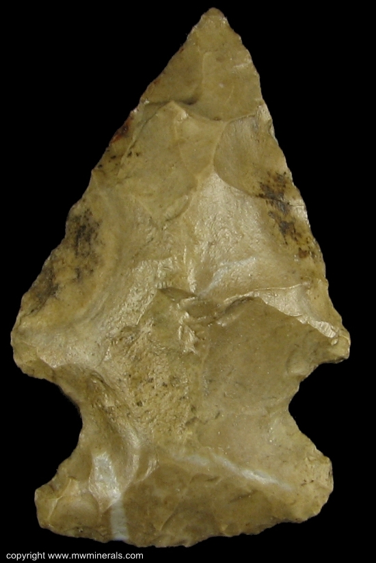 Mineral Specimen: Chert Arrowhead from Near Lake City, Missaukee County, Michigan, USA