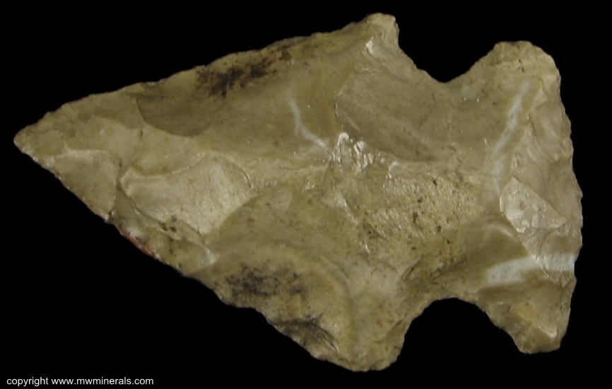 Mineral Specimen: Chert Arrowhead from Near Lake City, Missaukee County, Michigan, USA